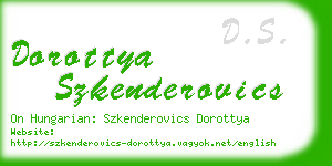 dorottya szkenderovics business card